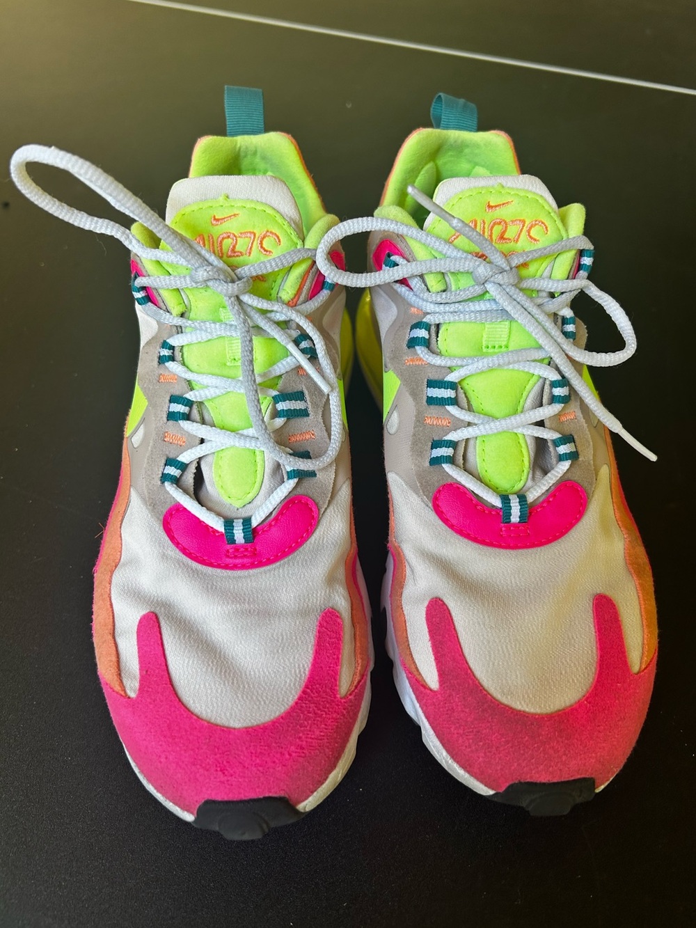 Nike Air70 Women’s Athletic Sneakers — Hot Pink, Neon Green & Teal Accents